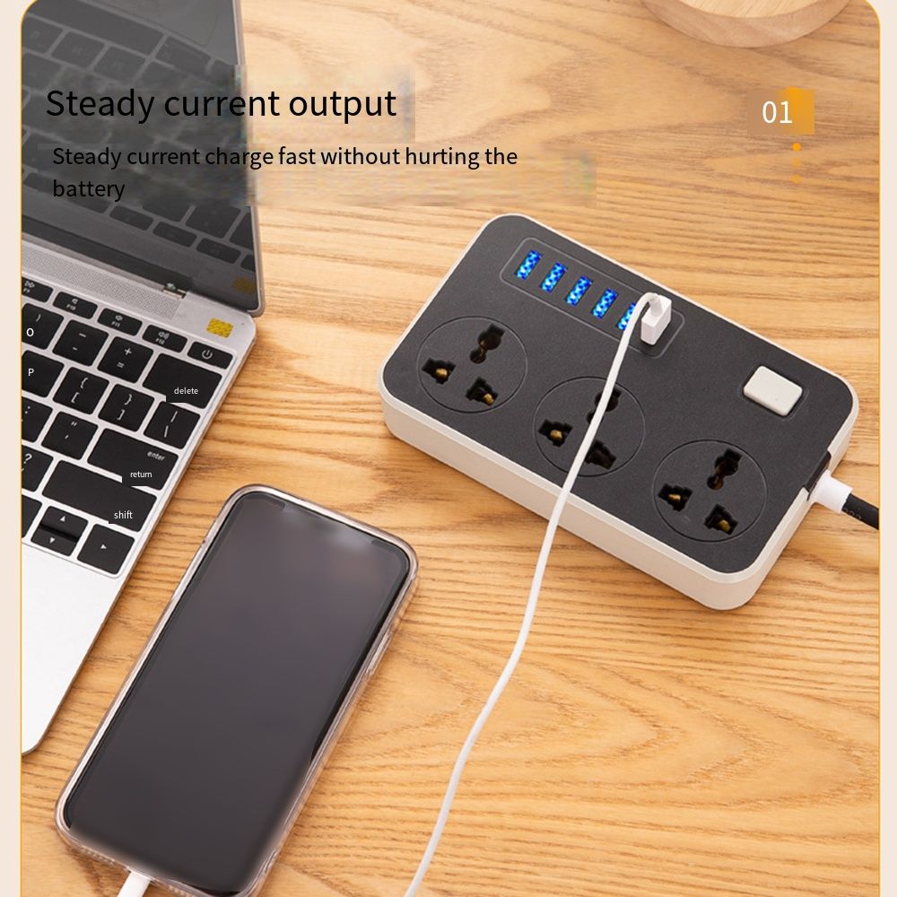 UK EU US Outlet Power Strip 2m - огляд і ціна Smart Plug Surge Protector